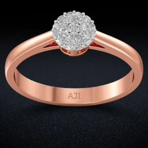 joyalukkas 22KT Rose Gold Diamond Ring (14) by Myntra